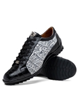 Black/White Authentic Alligator Men's Sneaker | Marco Di Milano Sneakers Collection | Sam's Tailoring Fine Men's Clothing