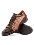 Brown/Orix Authentic Alligator Men's Sneaker | Marco Di Milano Sneakers Collection | Sam's Tailoring Fine Men's Clothing