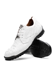 White Genuine Caiman Crocodile Men's Sneaker | Marco Di Milano Sneakers Collection | Sam's Tailoring Fine Men's Clothing