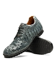 Gray Genuine Caiman Crocodile Men's Sneaker | Marco Di Milano Sneakers Collection | Sam's Tailoring Fine Men's Clothing