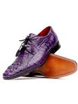 Purple Caiman Crocodile Leather Lining Men's Shoe | Marco Di Milano Lace Up Shoes Collection | Sam's Tailoring Fine Men's Clothing