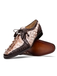 Rustic Brown/Black Hornback Caiman Crocodile Men's Shoe | Marco Di Milano Lace Up Shoes Collection | Sam's Tailoring Fine Men's Clothing