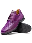 Purple Genuine Caiman & Lizard Men's Shoe | Marco Di Milano Lace Up Shoes Collection | Sam's Tailoring Fine Men's Clothing