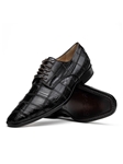 Brown Caiman Crocodile & Lizard Men's Lace Up Shoe | Marco Di Milano Lace Up Shoes Collection | Sam's Tailoring Fine Men's Clothing