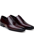 Antique Burgundy Italian Calf Leather Men Shoe | Belvedere Studio Shoes | Sam's Tailoring Fine Men's Clothing