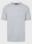 Silver Short Sleeve Reglan Crew Neck T-Shirt | Emanuel Berg T-Shirts Collection | Sam's Tailoring Fine Men Clothing