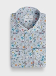 Pastel Blue Seersucker Printed Sartorial Casual Shirt | Emanuel Berg Casual Shirts Collection | Sam's Tailoring Fine Men Clothing