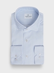 Light Blue Modern 4 Flex Stretch Knit Men's Dress Shirt | Emanuel Berg Business Shirts Collection | Sam's Tailoring Fine Men's Clothing