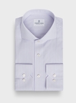 Pastel Purple Striped Cotton Sport Luxury Dress Shirt | Emanuel Berg Business Shirts Collection | Sam's Tailoring Fine Men's Clothing