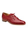 Red Genuine American Alligator Lago Men's Shoe | Belvedere Dress Shoes | Sam's Tailoring Fine Men's Clothing