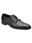 Black Caiman & Lizard Bicycle Toe Lusso Lace Up Shoe | Belvedere Dress Shoes | Sam's Tailoring Fine Men's Clothing