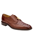 Walnut Caiman & Lizard Bicycle Toe Lusso Lace Up Shoe | Belvedere Dress Shoes | Sam's Tailoring Fine Men's Clothing