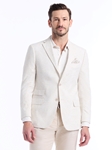 Cream Notch Lapel Tailored Fit Shawfield Men's Blazer | Robert Graham Blazers Collection | Sam's Tailoring Fine Men's Clothing
