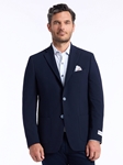 Navy Solid Seersucker Harston Men's Blazer | Robert Graham Blazers Collection | Sam's Tailoring Fine Men's Clothing