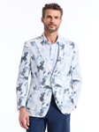 Blue & Gray Printed Seersucker Penhale Men Blazer | Robert Graham Blazers Collection | Sam's Tailoring Fine Men's Clothing