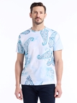 White Allover Paisley Balerno Short Sleeve T-Shirt | Robert Graham Polos & T-Shirts Collection | Sam's Tailoring Fine Men's Clothing