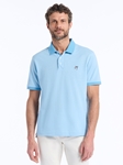 Light Blue Devil Point Collar Short Sleeve Men's Polo | Robert Graham Polos & T-Shirts Collection | Sam's Tailoring Fine Men's Clothing