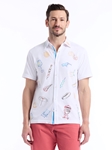 White Out Of Office Short Sleeve Button Down Shirt | Robert Graham Short Sleeves Shirts Collection | Sam's Tailoring Fine Men's Tailoring