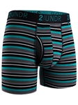 Teal Stripe Swing Shift 6" Boxer Breif | 2Undr 6" Boxer Brief Underwear's Collection | Sam's Tailoring Fine Men's Clothing