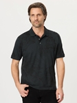 Black Linford Men's Short Sleeve Polo | Robert Graham Polos Collection | Sam's Tailoring Fine Men's Clothing