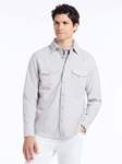 Stone Marstow Point Collar Men's Shirt Jacket | Robert Graham Outerwear Collection | Sam's Tailoring Fine Men's Clothing
