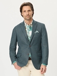 Teal Galaden Notch Lapel Two Front Men's Blazer | Robert Graham Blazers Collection | Sam's Tailoring Fine Men's Clothing