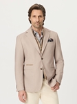 Oatmeal Jetset Xvi Notch Lapel Two Button Men's Blazer | Robert Graham Blazers Collection | Sam's Tailoring Fine Men's Clothing