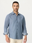 Navy Flagler Long Sleeve Button Down Men's Shirt | Robert Graham Long Sleeves Shirts Collection | Sam's Tailoring Fine Men Clothing