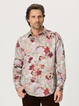 Multi Red Rock Long Sleeve Button Down Men Shirt | Robert Graham Long Sleeves Shirts Collection | Sam's Tailoring Fine Men Clothing