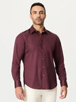 Burgundy Dimella Long Sleeve Button Down Men's Shirt | Robert Graham Long Sleeves Shirts Collection | Sam's Tailoring Fine Men Clothing