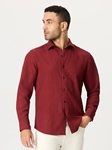 Burgundy Devonshire Long Sleeve Button Down Men Shirt | Robert Graham Long Sleeves Shirts Collection | Sam's Tailoring Fine Men Clothing