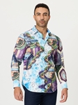 Multi King Phillip Limited Edition Long Sleeve Button Down Shirt | Robert Graham Long Sleeves Shirts Collection | Sam's Tailoring Fine Men Clothing