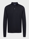 Black Wool Jersey Luxe Long Sleeve Men'S Polo | Emanuel Berg Polos Collection | Sam's Tailoring Fine Men Clothing