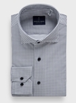 Grey Modern 4 Flex Stretch Knit Men'S Dress Shirt | Emanuel Berg Business Shirts Collection | Sam's Tailoring Fine Men Clothing