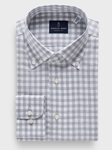Light Grey Cotton Luxe Flannel Twill Casual Sartorial Shirt | Emanuel Berg Casual Shirts Collection | Sam's Tailoring Fine Men Clothing