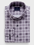 Medium Grey Modern 4 Flex Stretch Knit Men's Shirt | Emanuel Berg Casual Shirts Collection | Sam's Tailoring Fine Men Clothing