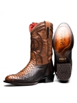 Lisboa Genuine Python Men's Handcrafted Cowboy Boot | Western Boots Collection | Sam's Tailoring Fine Men's Clothing