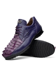 Purple Hornback Caiman & Calf Leather Exotic Sneaker | Marco Di Milano Sneakers Collection | Sam's Tailoring Fine Men's Clothing