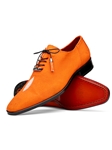 Orange Genuine Stingray Men's Exotic Lace-Up Shoe | Marco Di Milano Lace Up Shoes Collection | Sam's Tailoring Fine Men's Clothing