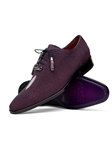 Purple Genuine Stingray Men's Exotic Lace-Up Shoe | Marco Di Milano Lace Up Shoes Collection | Sam's Tailoring Fine Men's Clothing