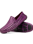Purple Genuine Caiman Slip-on Driving Men's Loafer | Marco Di Milano Loafer Collection | Sam's Tailoring Fine Men's Clothing