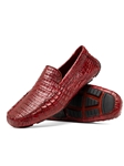 Wine Genuine Caiman Slip-on Driving Men's Loafer | Marco Di Milano Loafer Collection | Sam's Tailoring Fine Men's Clothing