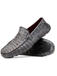 Gray Genuine Caiman Slip-on Driving Men's Loafer | Marco Di Milano Loafer Collection | Sam's Tailoring Fine Men's Clothing