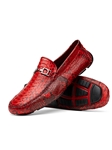 Red Python Original Skin Exotic Driver Loafer | Marco Di Milano Loafer Collection | Sam's Tailoring Fine Men's Clothing