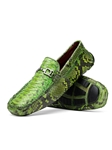 Lemon Green Python Original Skin Exotic Driver Loafer | Marco Di Milano Loafer Collection | Sam's Tailoring Fine Men's Clothing
