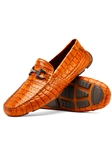 Brandy Genuine Caiman Belly Slip-on Bit Driving Loafer | Marco Di Milano Loafer Collection | Sam's Tailoring Fine Men's Clothing