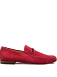 Red Tarraco Perf Suede Men's Casual Moccasin | Mezlan Slip On Shoes Collection | Sam's Tailoring Fine Men's Clothing