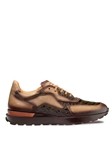 Olive Beckton Patina/Croc Men's Exotic Sneaker | Mezlan Casual Shoes Collection | Sam's Tailoring Fine Men's Clothing