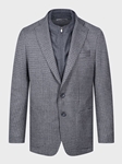Charcoal Wool Flannel Stretch Twill 2-Button D-Constructed Soft Jacket  | Emanuel Berg Jackets Collection | Sam's Tailoring Fine Men Clothing