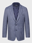 Dark Blue Wool Flannel Stretch Twill 2-Button D-Constructed Soft Jacket  | Emanuel Berg Jackets Collection | Sam's Tailoring Fine Men Clothing